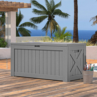 120 Gallons Water Resistant Lockable Deck Box