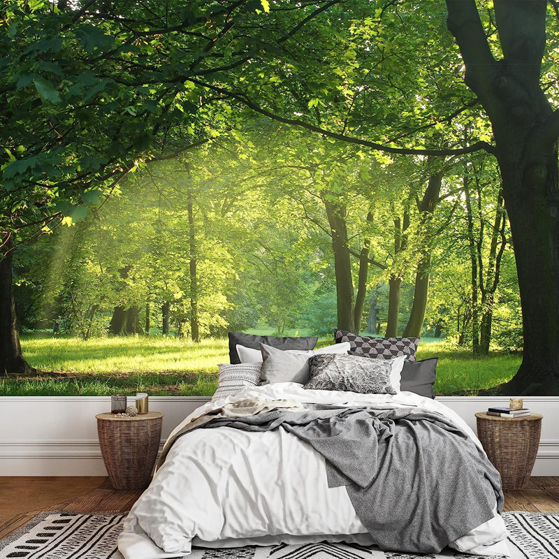 Trees In A Summer Forest, 100" L x 144" W