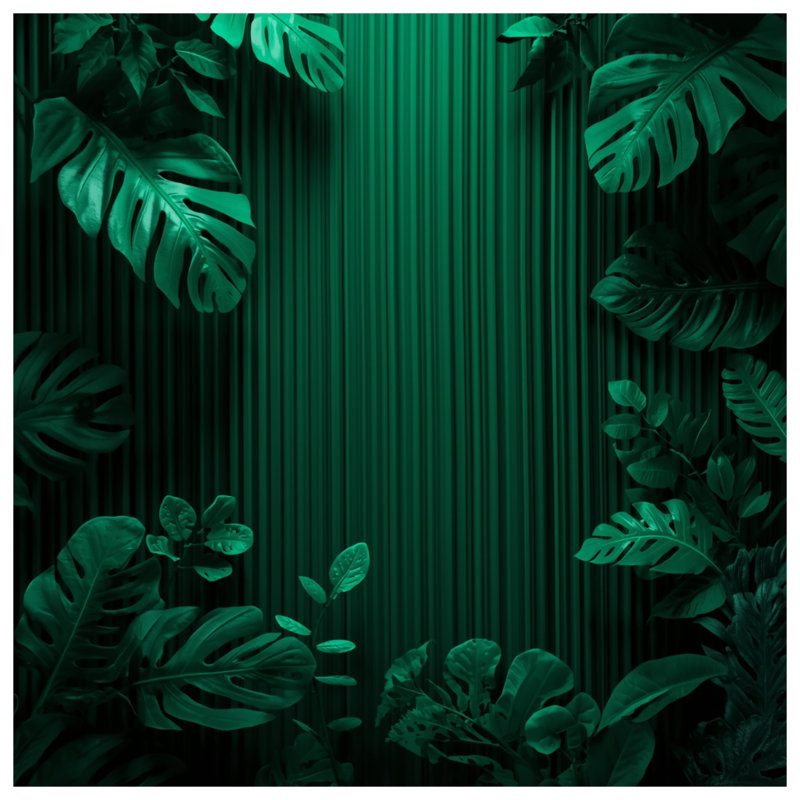 Rideaux et rideaux occultant tropicaux vert tropical, 50" x 80" - 1 Panel, Transparent