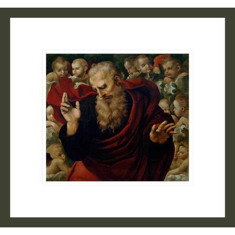 «God the Father Blessing» par Raphael, impression giclée sur cadre, H 13,75 po x l 14,7 po