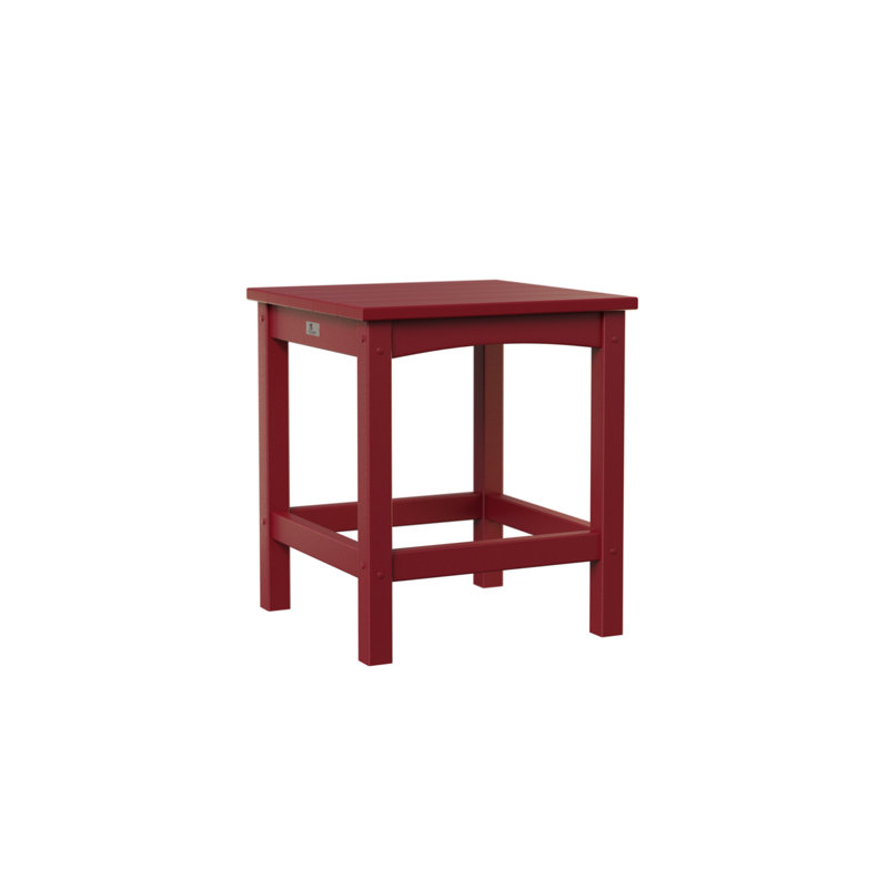 Camden Outdoor Square End Table, Scarlet Red