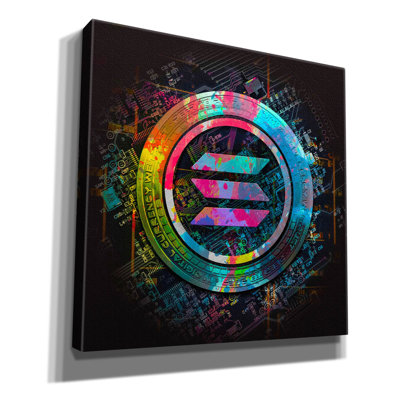 'Solana Crypto Power' by Epic Portfolio Canvas Wall Art