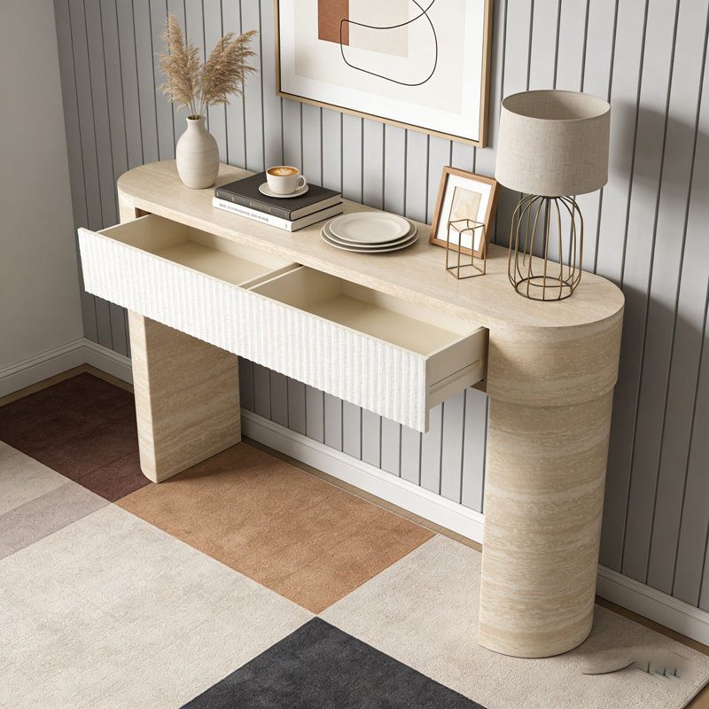 Console, canapé, beige brun 1