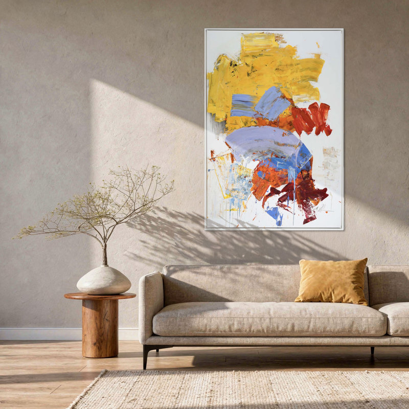 Abstract With Yellow Print by Robert Robinson