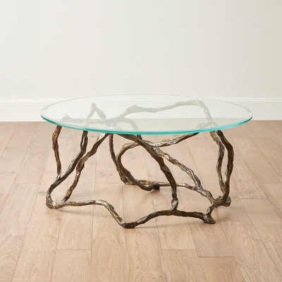 Twistwood Cocktail Table-Antique Brass