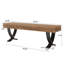 Banc de salle à manger de 55 pouces, banc de table de cuisine rustique-1347554613