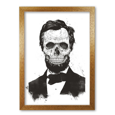 Dead Lincoln Skull 1 Piece Single Picture Frame Wall Art