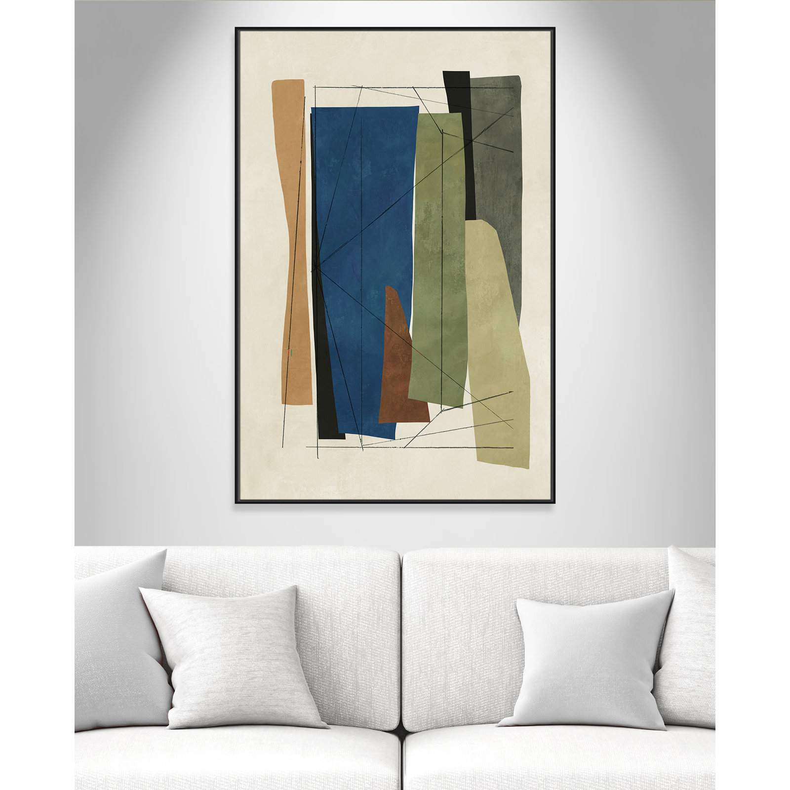 Sync I by Tom Reeves, Black Framed, 61.5" H x 41.5" W x 2" D