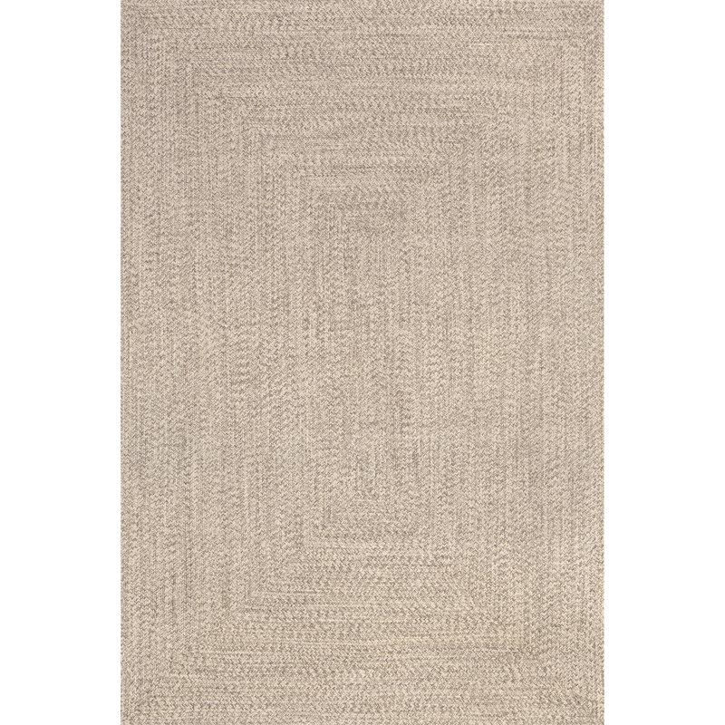 Owensby Braided Tan Indoor/Outdoor Rug, Rectangle 10' x 13'