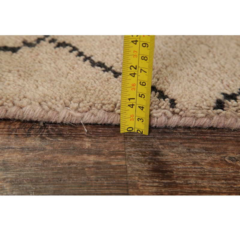 Tapis beige/ivoire en laine noué la à la main gabbeh oriental Lam