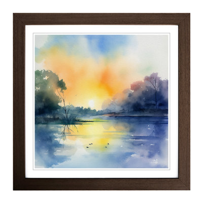 Lake Watercolour No.1 - Framed Print