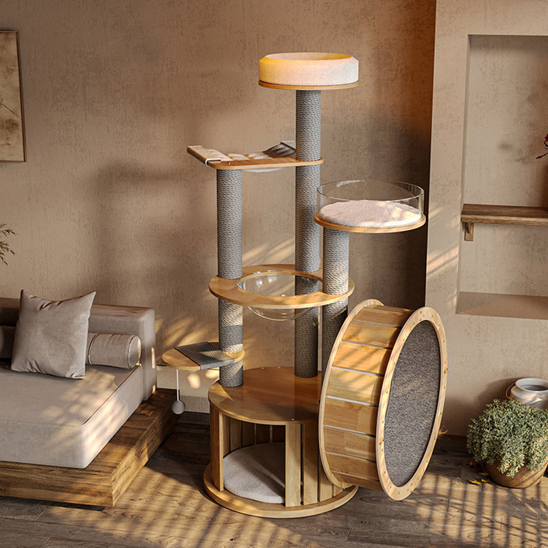 6 Tiers Cat Tree with Condons,Perch,Scratching Posts
