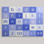 «Alphabet» par Justin, art textuel en bleu-18659930-26130943