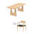 Simple Rectangular Solid Wood Dining Table Sets-110376814