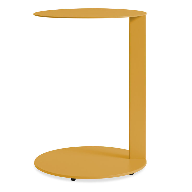 Note End Table, Mustard, 21.8" H x 16" W x 16" D