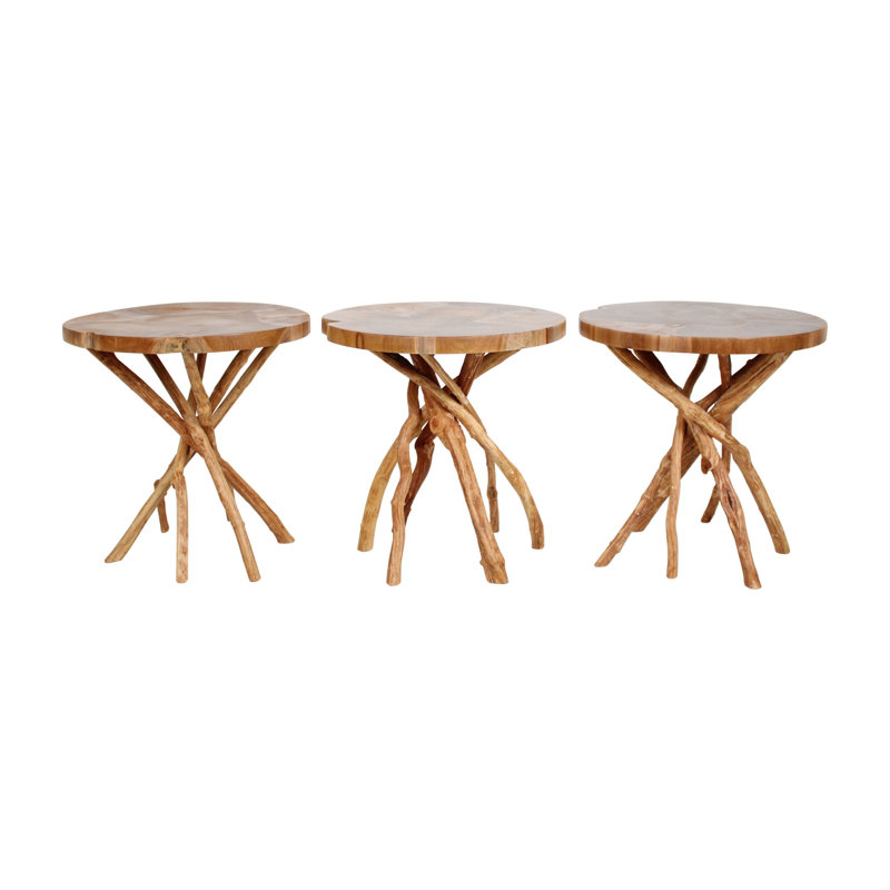 Lambard Solid Wood End Table, Brown