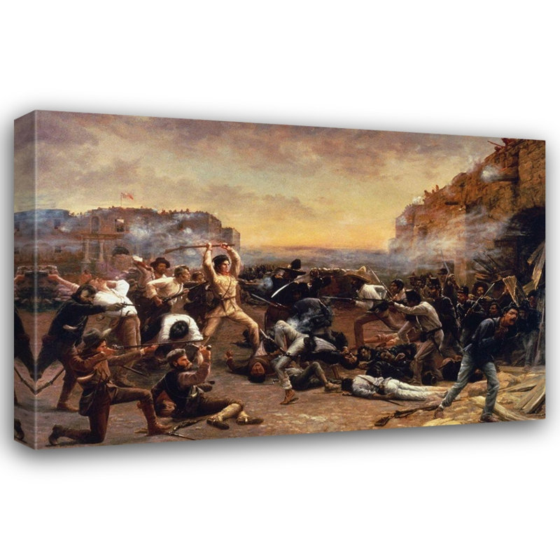  Onderdonk, galerie d'art Robert Jenkins, "The Fall of the Alamo", 28" H x 40" W