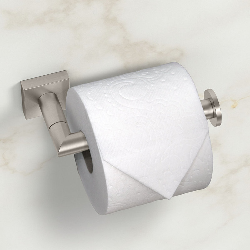 Porte-papier hygiénique Glam Too Euro, Nickel satiné