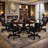 60" 2 In 1 Game Table - Cappuccino With Six Matching Game Chairs By RAM Game Room
