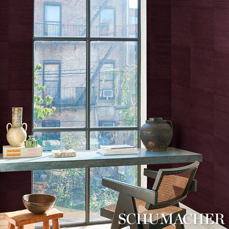 Schumacher X Patterson Flynn Wallpaper Roll, Red