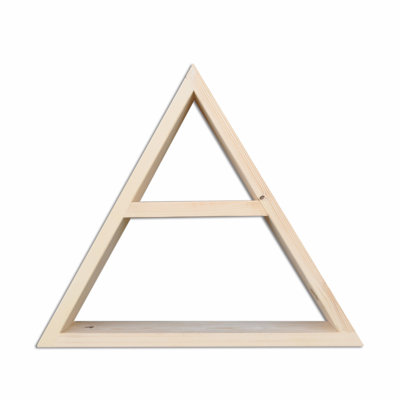 2 Piece Triangle Solid Wood Floating Shelf