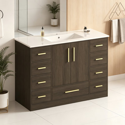 Bathroom Vanity with 2 Soft close doors and 9 drawers