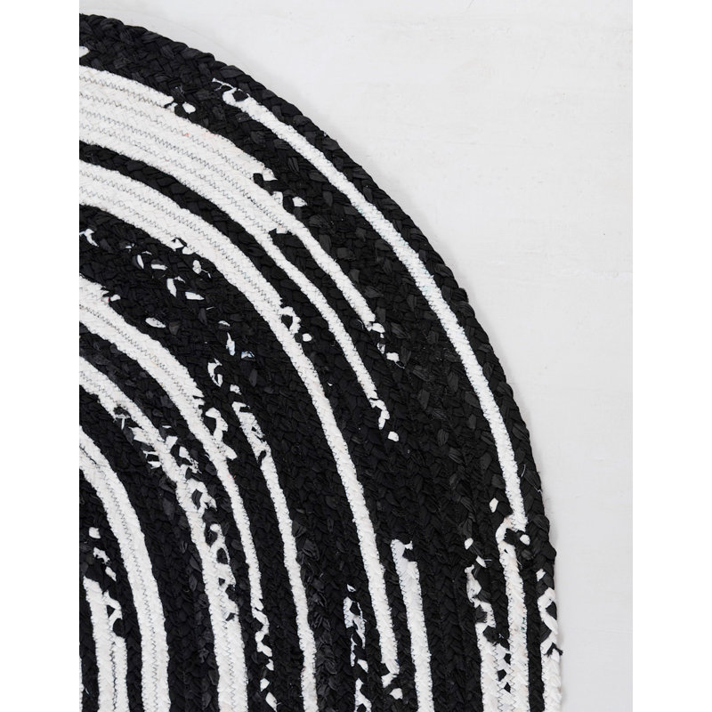 Ovgoros Cotton Abstract Indoor Rug, Round 8'