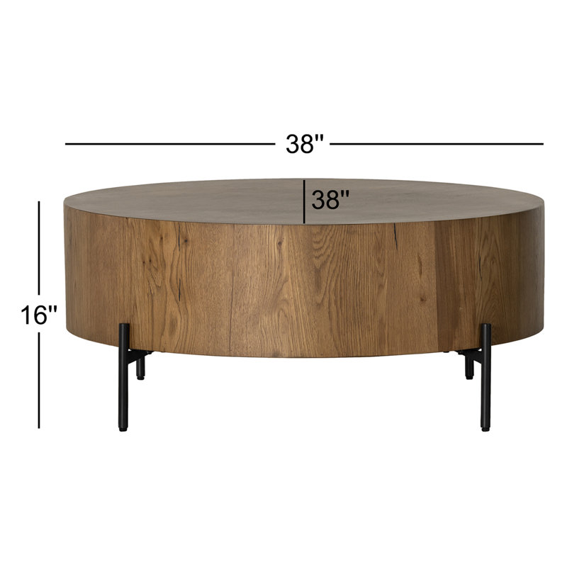 Eaton Coffee Table, Amber Oak Resin