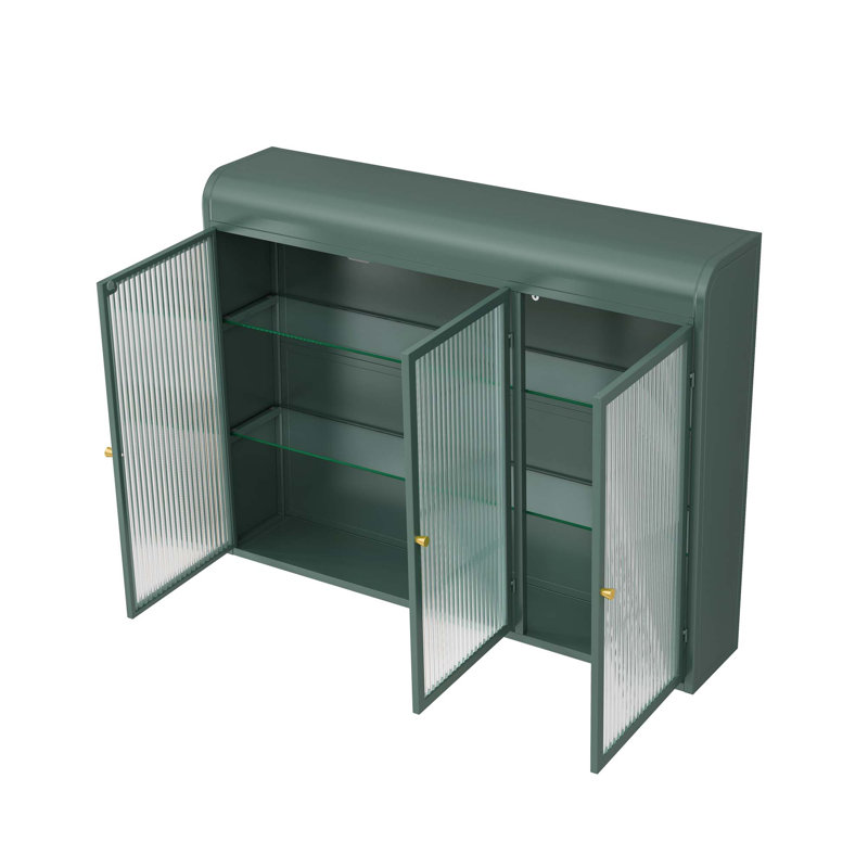 Armoire murale 3 portes, Vert foncé