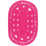 Reef Fuchsia Handwoven Indoor/Outdoor Oval Rug