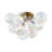 3-Light Cluster Glass Bubble Semi-Flush