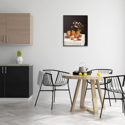 «Fruit & Bouquet Still Life», estampe numérique encadrée par Stellar Design Studio