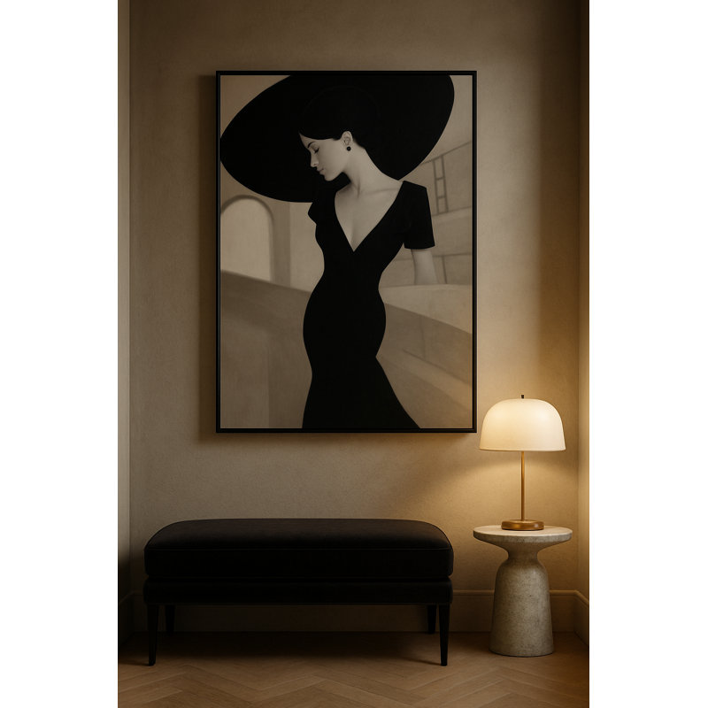 Art mural encadré "Eernal Silhouette" par Kasian Art Studio - cadre blanc, Blanc