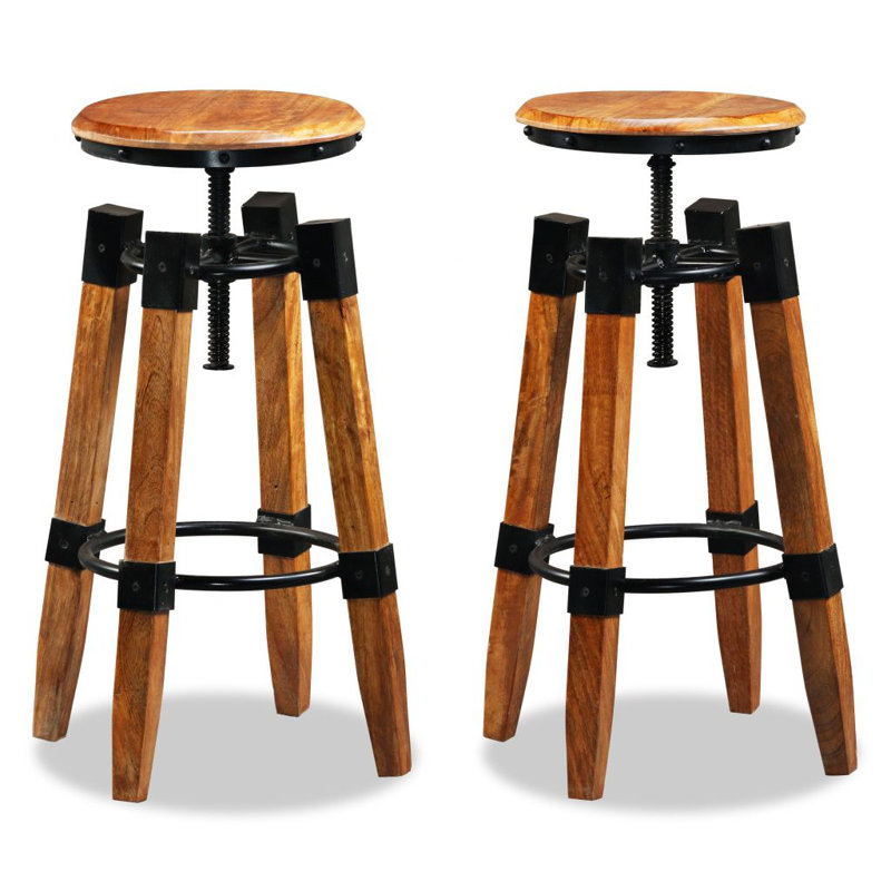 Tabourets VidaXL en bois de manguier massif