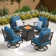 Asfand 4 - Person Outdoor Seating Group with Swivel Lounge Chairs&  Firepit Table