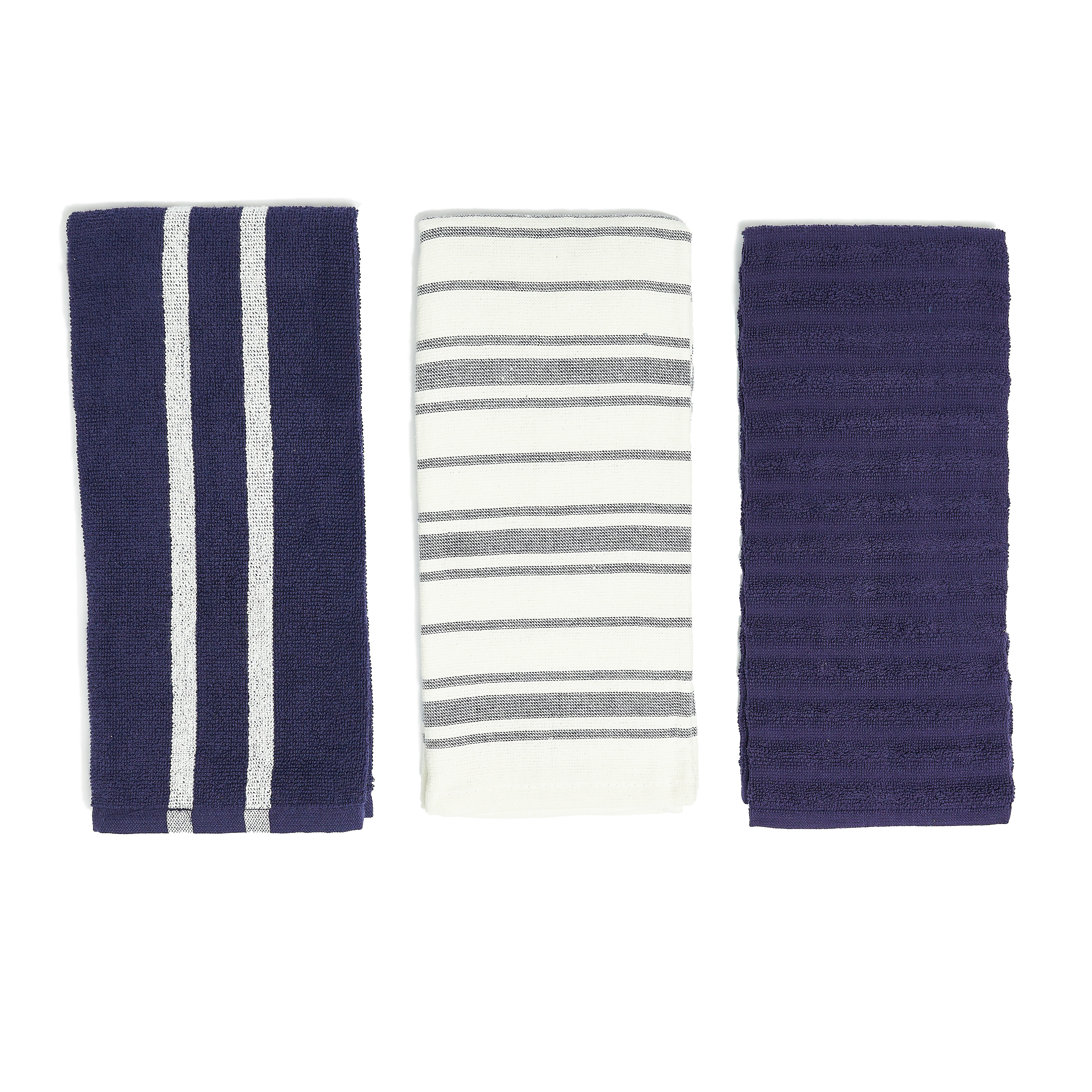 Microfiber Kitchen Towels - Super Absorbent, Soft and Solid Color Dish  Towels, 8 Pack (Stripe Designed Purple and White Colors), 26 x 18 Inch  (Purple) 