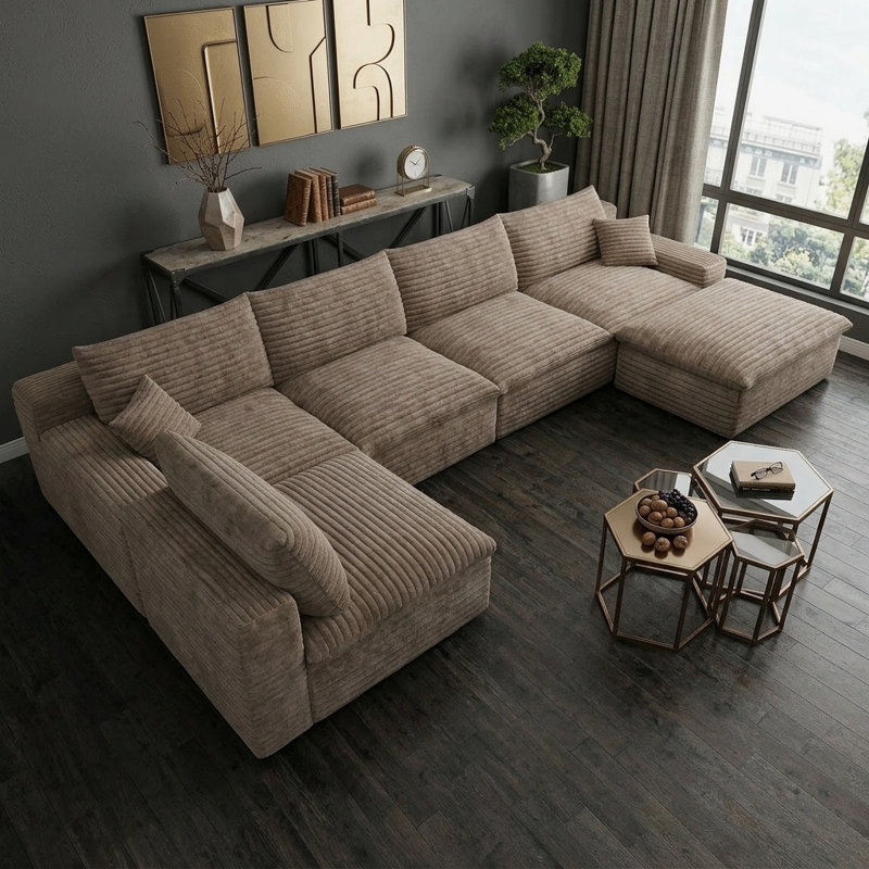 Canapé modulaire 135 po Cloud Couch, Camel