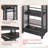 Verret Liquor Bar Pub Table Adjustable Shelves & Cup Holder Wine Rack in Set-681839705