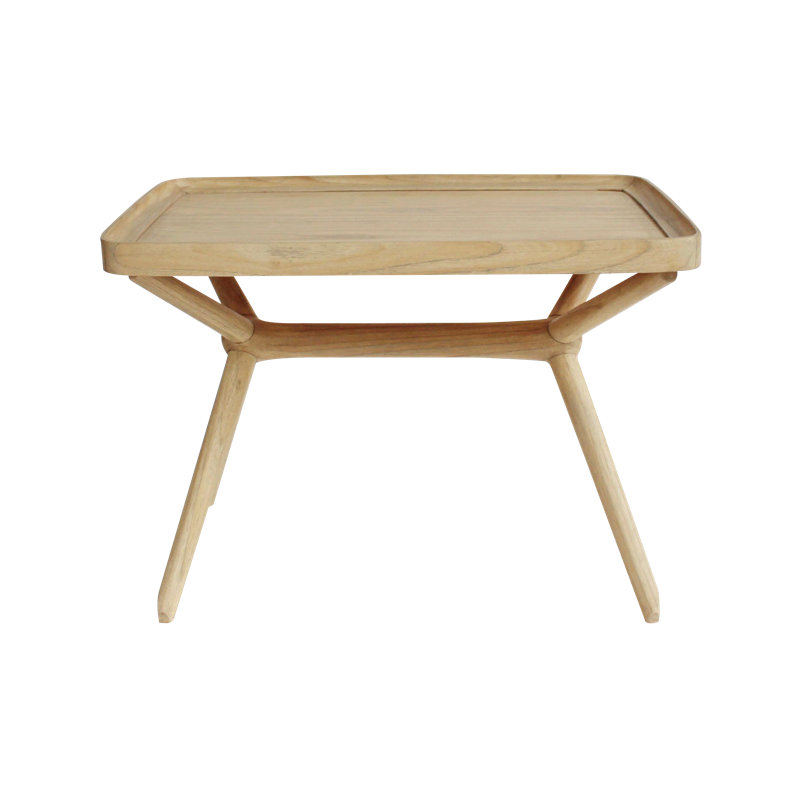 Midcre Solid Wood Tray Top End Table, Wood