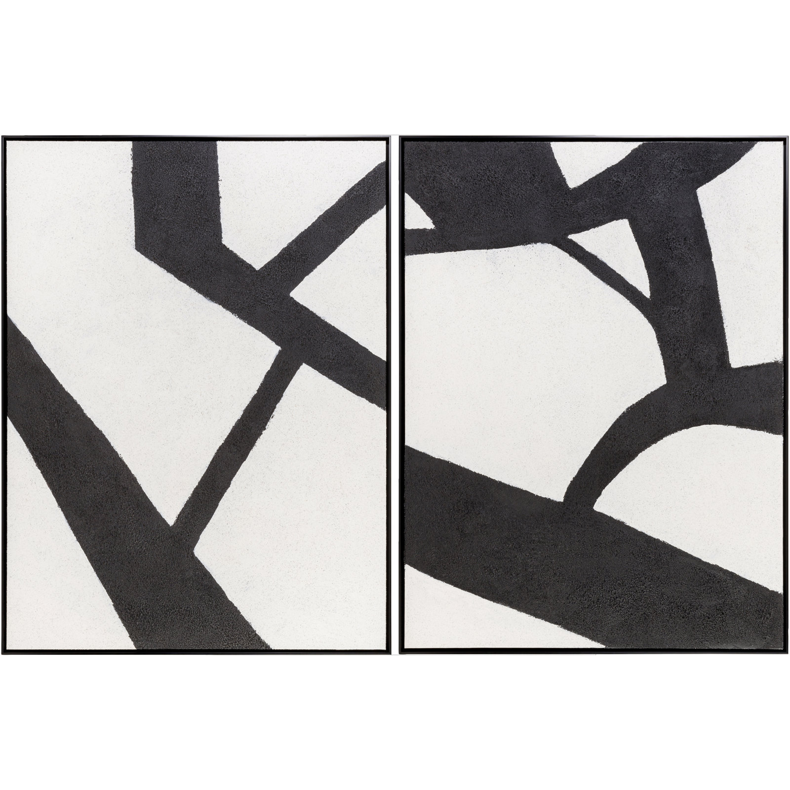 Lucero "Abstract" 2-Piece Canvas Print, Black Framed, 48" H x 36" W