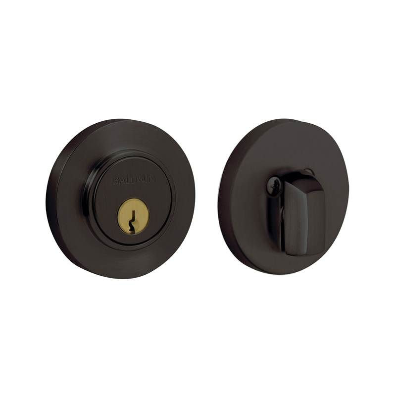 Contemporary Low Profile Single Cylinder Deadbolt, Oil Rubbed Bronze, Yes