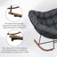 Chaise berçante en acier avec coussin-206512340