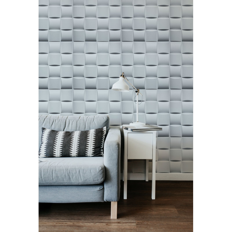 Panneau mural 3D blanc 19,7 po x 19,7 po Falkirk Ross (paquet de 10)