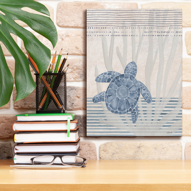 Toile épique Graffiti «Subtle Sea Turtle» par Katie Doucette, 12 po x 16 po
