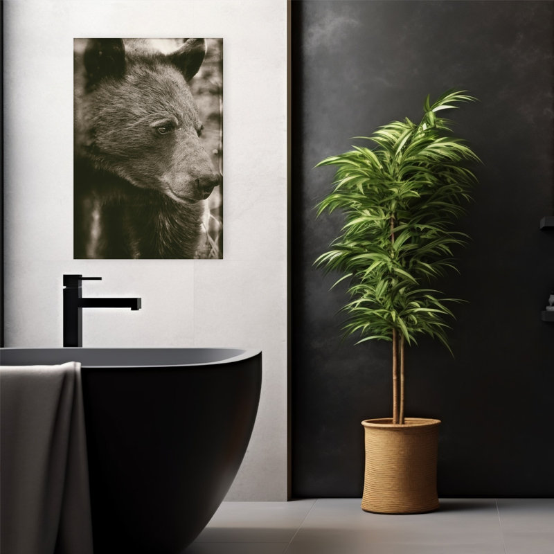 Contemporary Art Contemporary Bear Portrait Art 1 Piece Wrapped Canvas Wall Art, 60.96 cm H x 40.64 cm W
