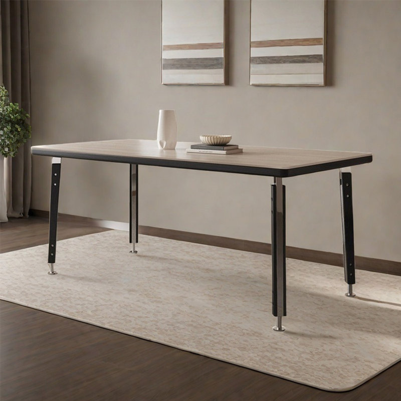 Table de salle à manger rectangulaire européenne, H 29,5 po x L 70,8 po x l 35,4 po
