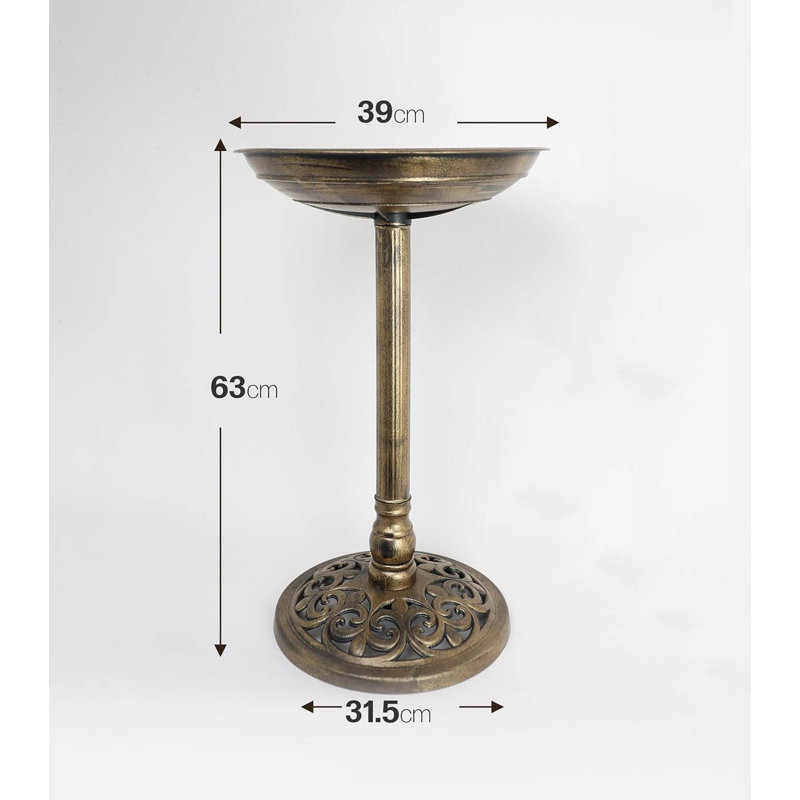 Plastic Birdbath, Bronze