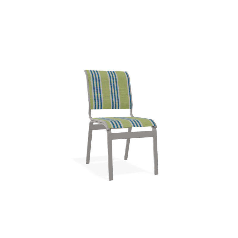 Chaise d'appoint de salle à manger Hiraku, Gris chaleureux texturé, Lime