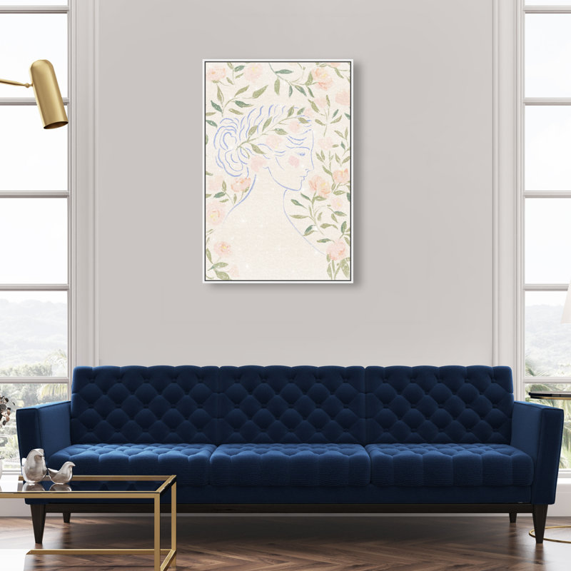 Blooming Hera Print by Oliver Gal, 31"H x 21"W, White Floater Frame
