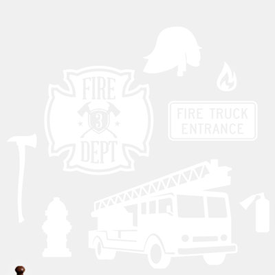 Décalcomanie murale pour pompiers